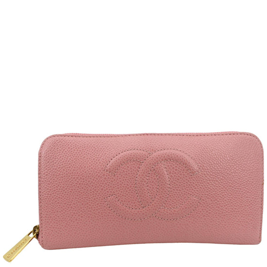 Chanel Pink Caviar Zip Wallet (Medium), Luxury, Bags & Wallets on