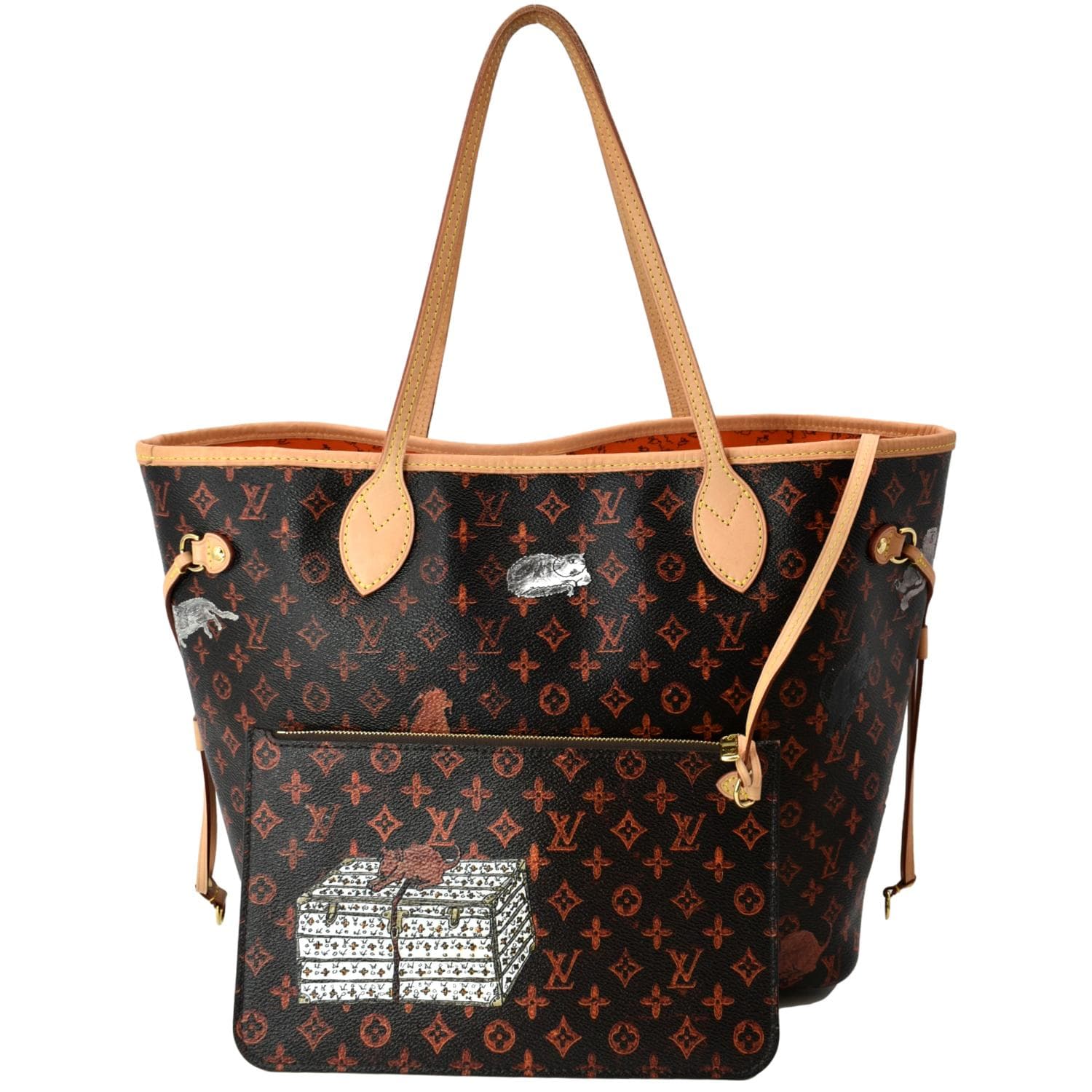 Louis Vuitton Orange Monogram Neoprene Neverfull MM Tote Bag 99lk526s