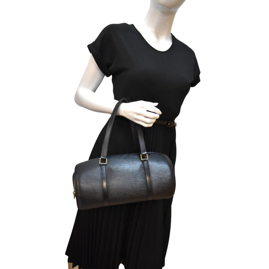Louis Vuitton Black Epi Leather Noir Soufflot Papillon Cyllinder Barrel Bag  861680
