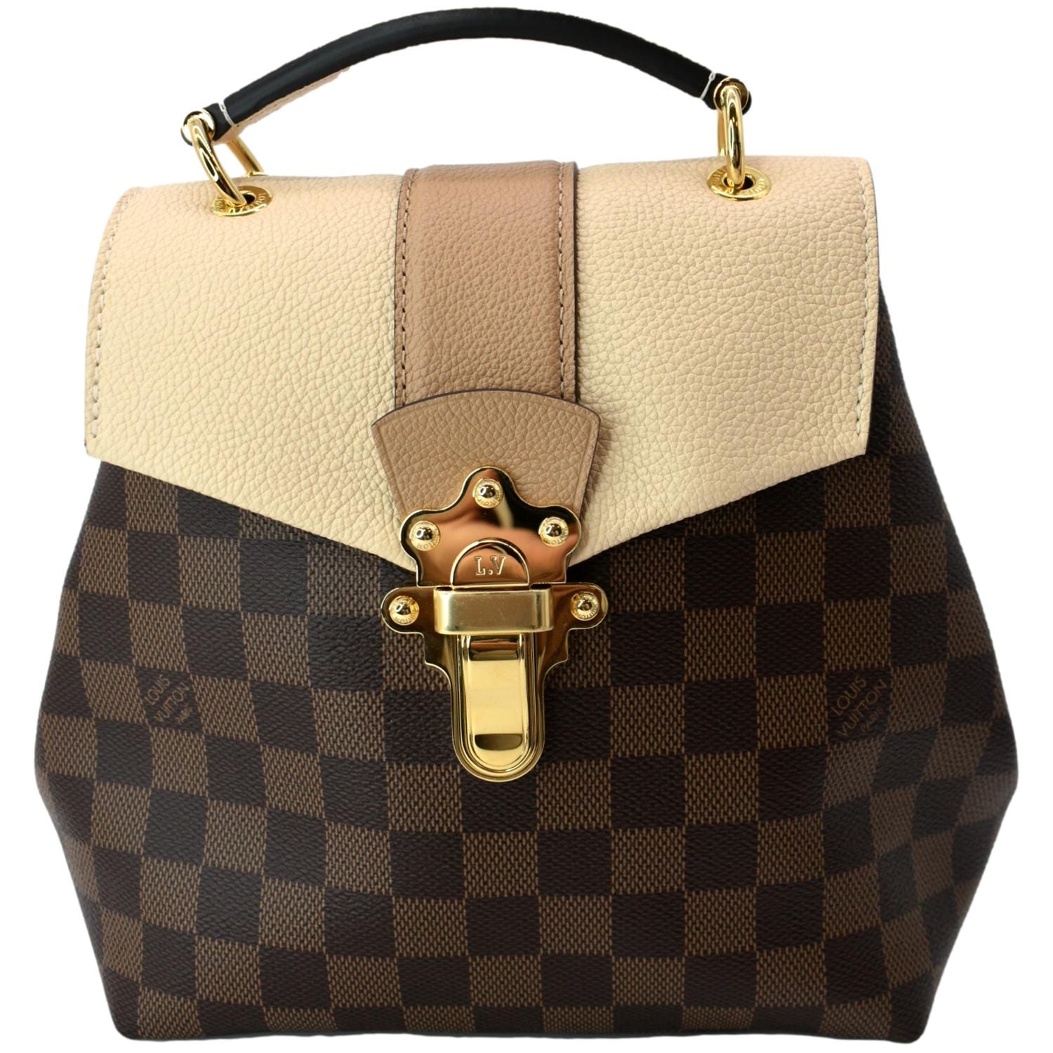 LOUIS VUITTON Damier Ebene Clapton Backpack Creme –