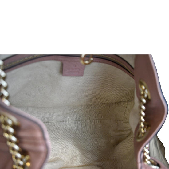 Gucci Soho Medium Chain Light Pink Leather Shoulder Bag - MyDesignerly