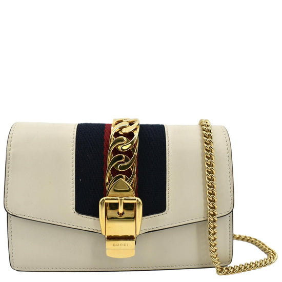 Gucci Sylvie Super Mini Leather Crossbody Bag