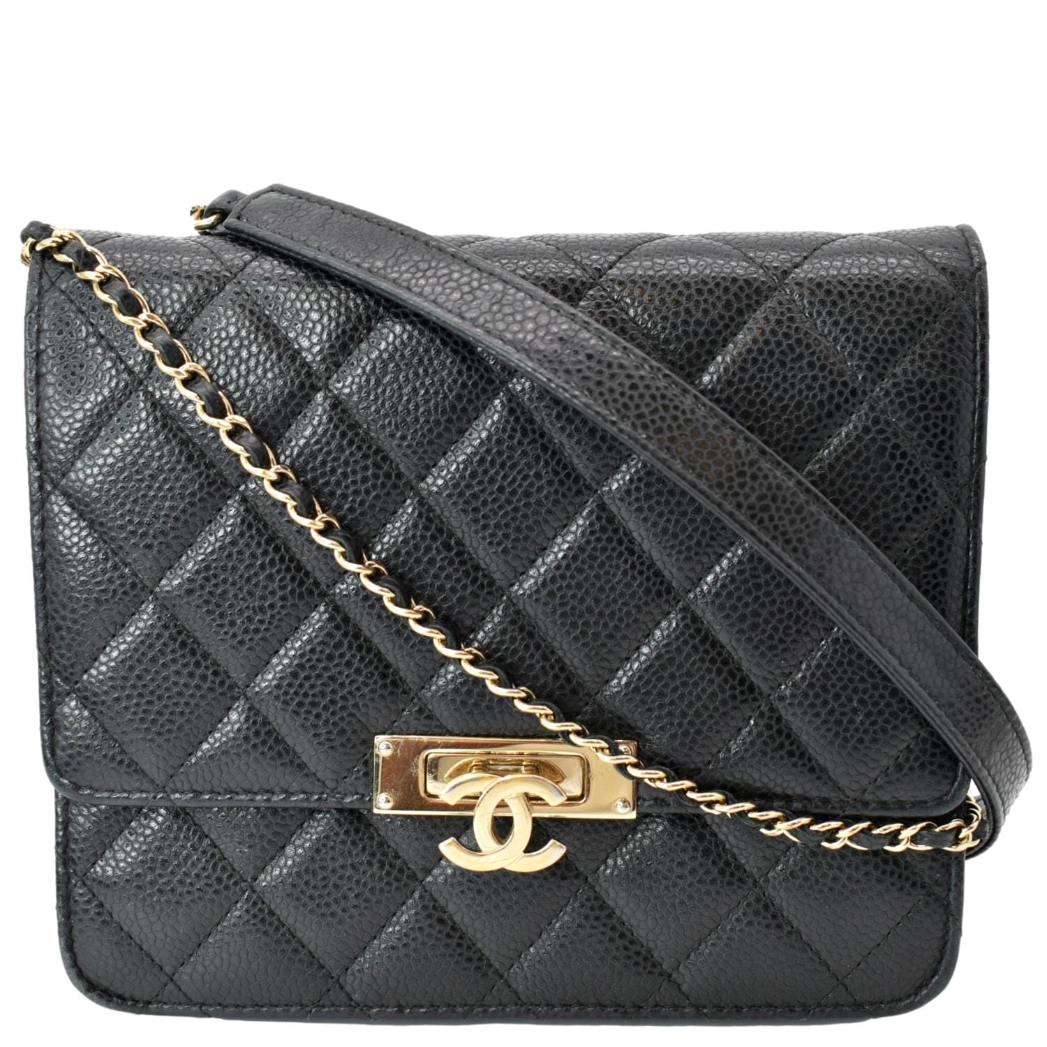 Chanel 2004 Caviar Skin Chocolate Plaid Handbag · INTO