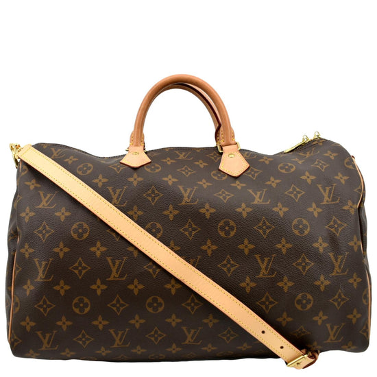 Louis Vuitton Speedy Bandouliere Monogram Shadow (Without Accessories) 40  Black in Coated Canvas with Brass - US