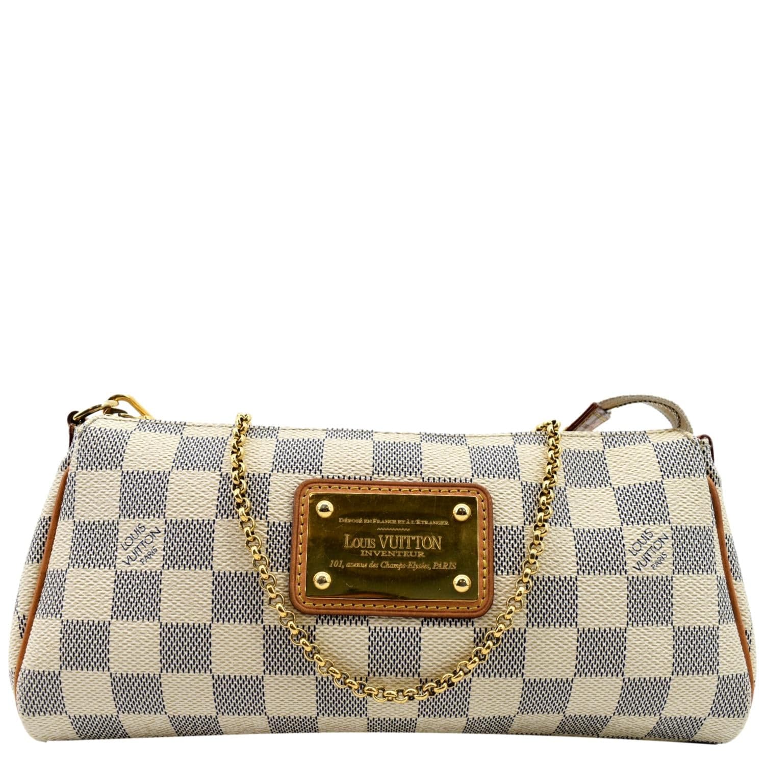 Louis Vuitton Women's Pochette Eva Damier Azur Clutch Bag