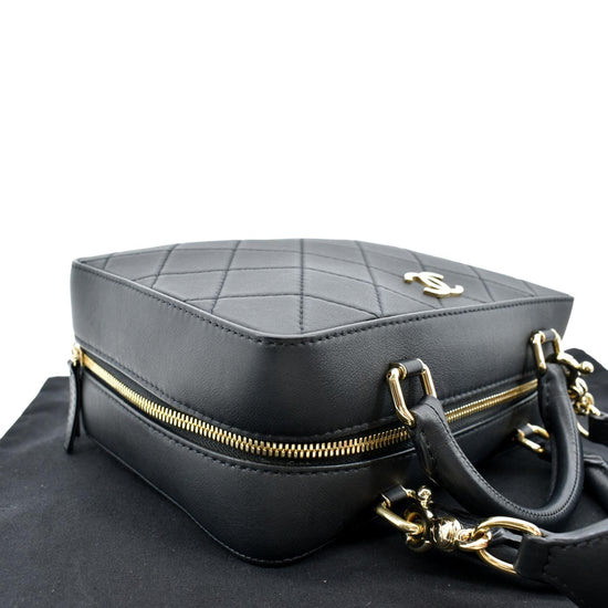 CHANEL Vanity Leather Crossbody Bag Black- sold