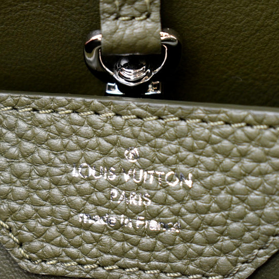 Louis Vuitton Taurillon Python Trim Capucines Satchel