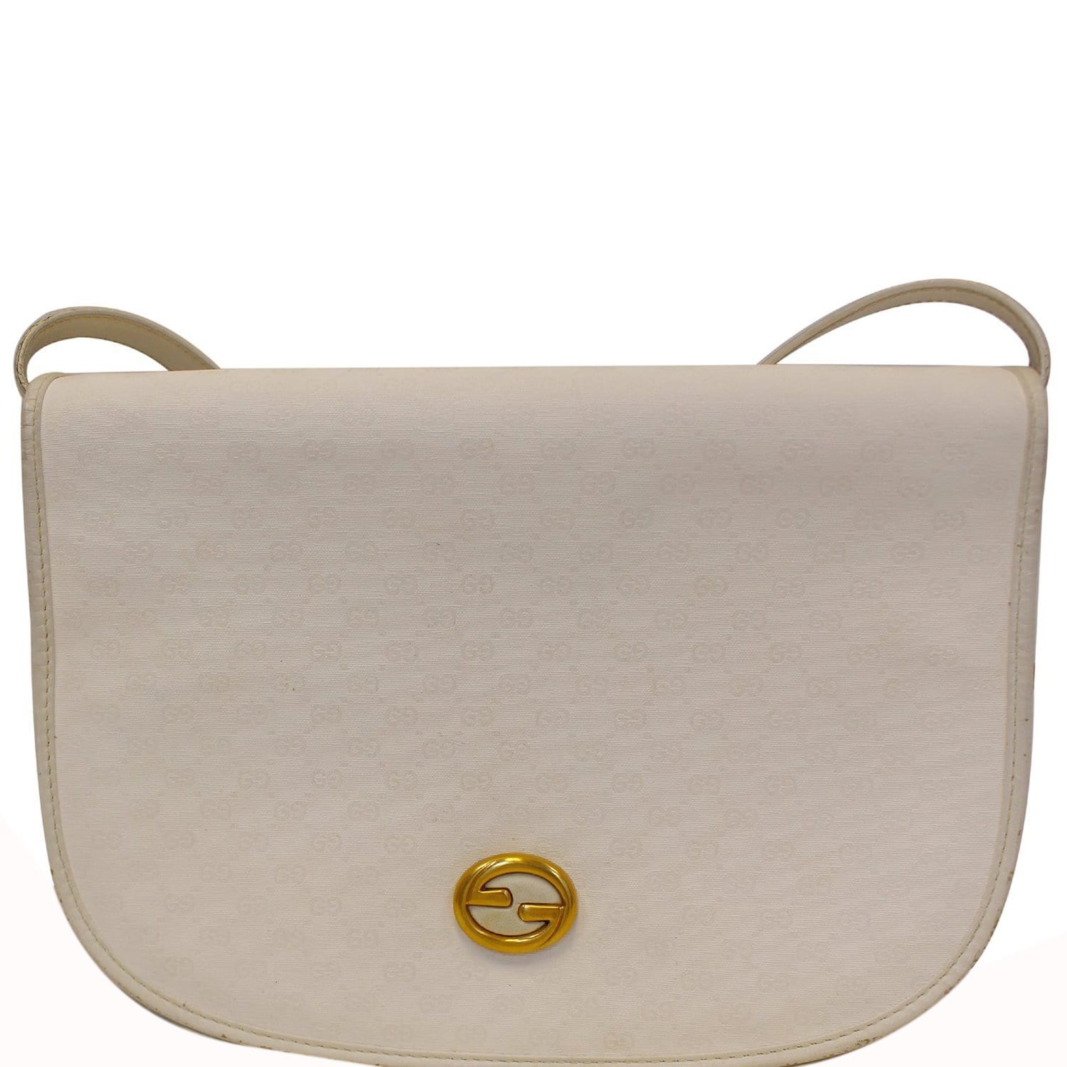 Gucci, Bags, Authentic Vintage Gucci Crossbody Beige White Monogram 8s