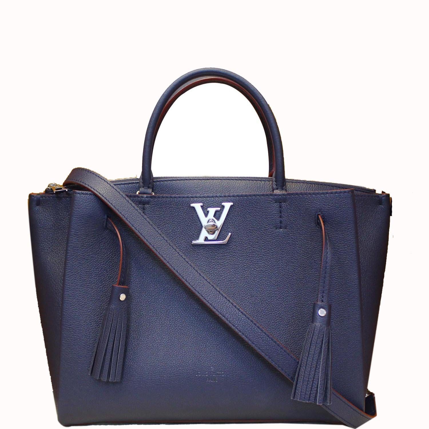 Louis Vuitton Marine Rouge Pebbled Leather Mylockme Bb Bag
