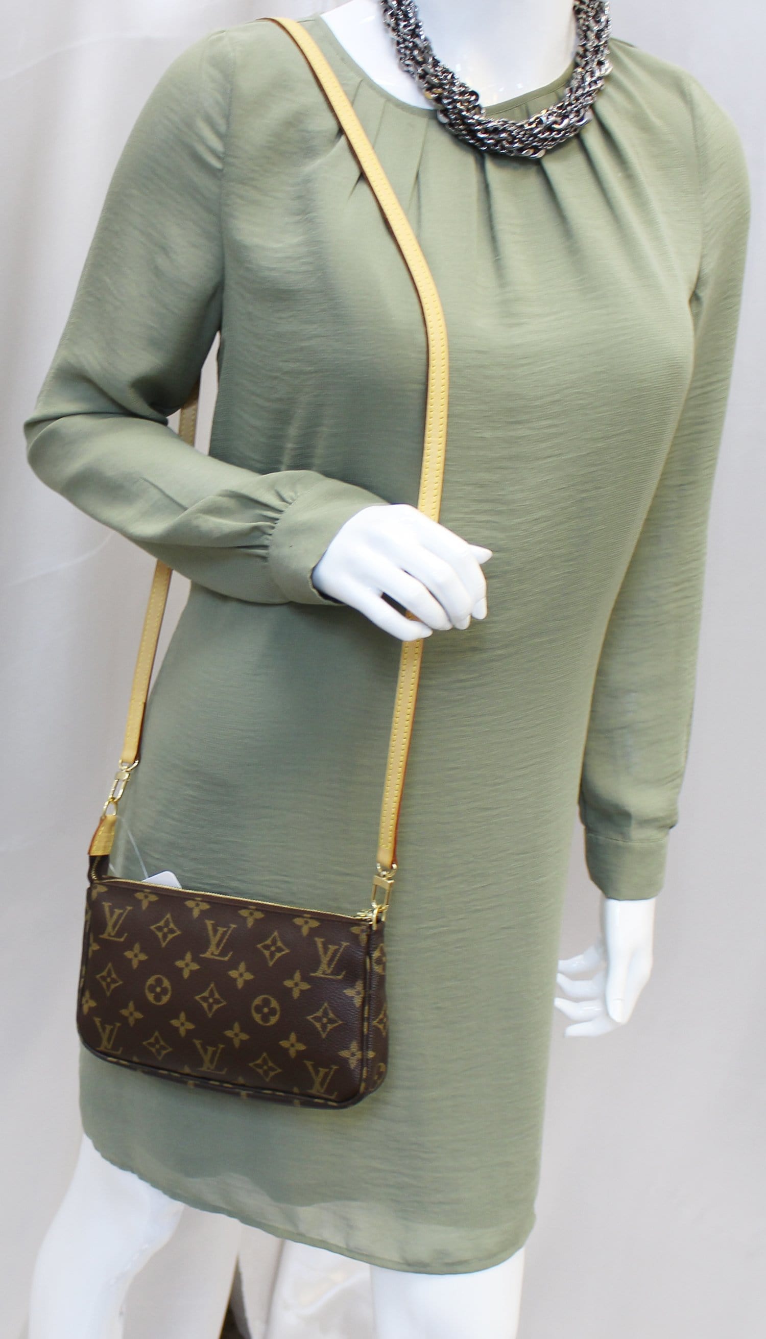 LOUIS VUITTON Monogram Canvas Pochette Accessoires Crossbody Bag