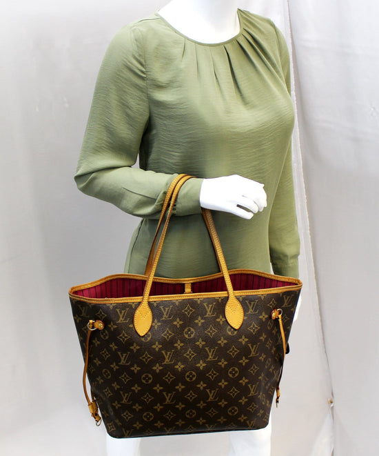 Louis Vuitton Monogram x Fuchsia Neverfull Pochette MM or GM