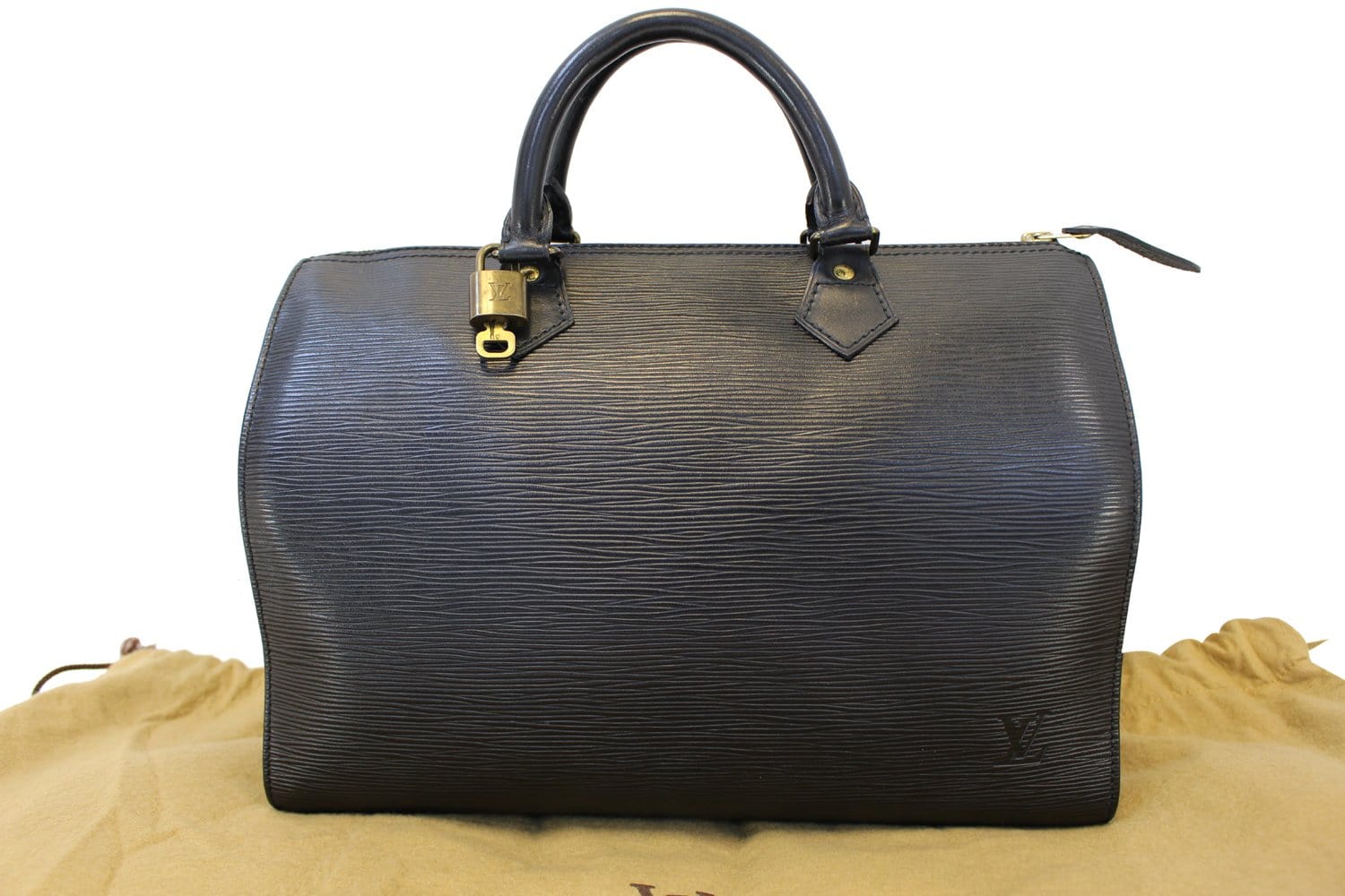 Louis Vuitton Black EPI Leather Speedy 30 Bag