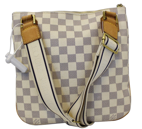 LOUIS VUITTON N51112 DamierAzur Pochette Bosphore Crossbody Shoulder Bag  White