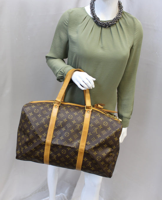 LOUIS VUITTON Monogram Canvas Sac Souple 45 Boston Bag