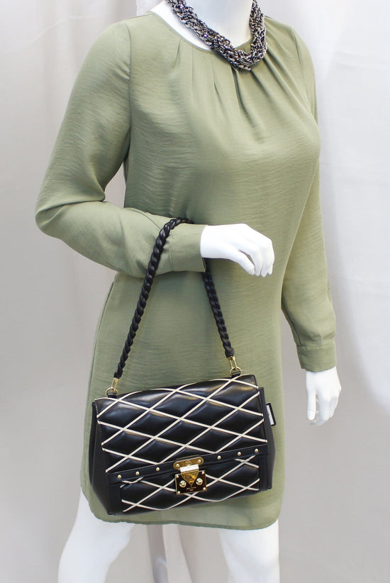 Louis Vuitton Beige?Black Malletage Pochette Flap Bag Louis Vuitton