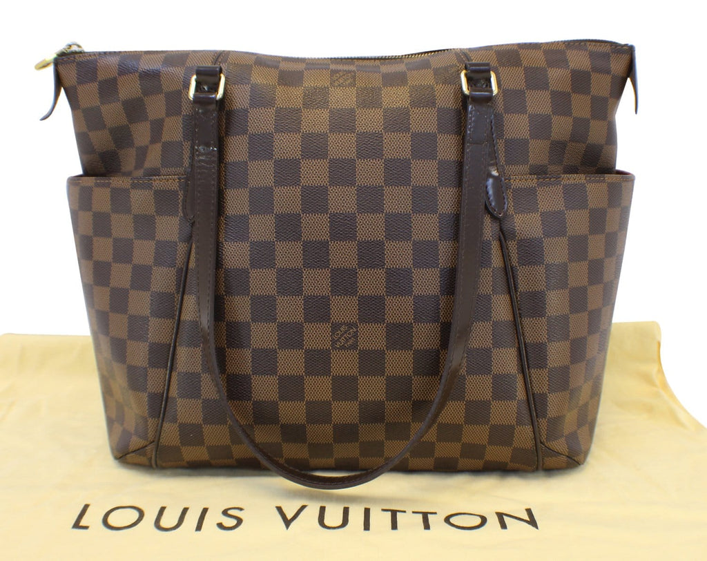 Authentic LOUIS VUITTON Totally MM Damier Ebene Brown Shoulder Bag CC3