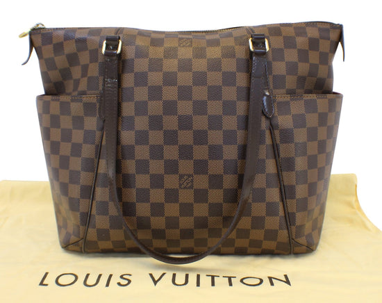 LOUIS VUITTON Totally MM Damier Ebene Brown Shoulder Bag