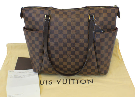 Louis Vuitton Totally MM Damier Ebene Shoulder Tote Bag