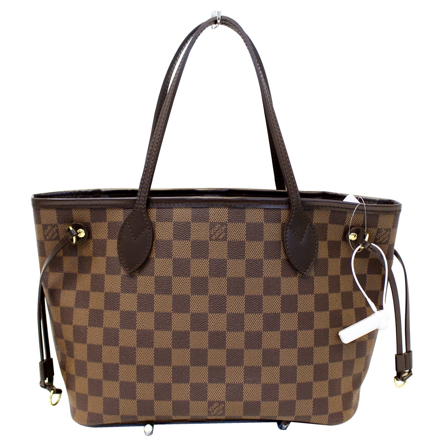 LOUIS VUITTON Neverfull PM Damier Ebene Shoulder Bag Brown