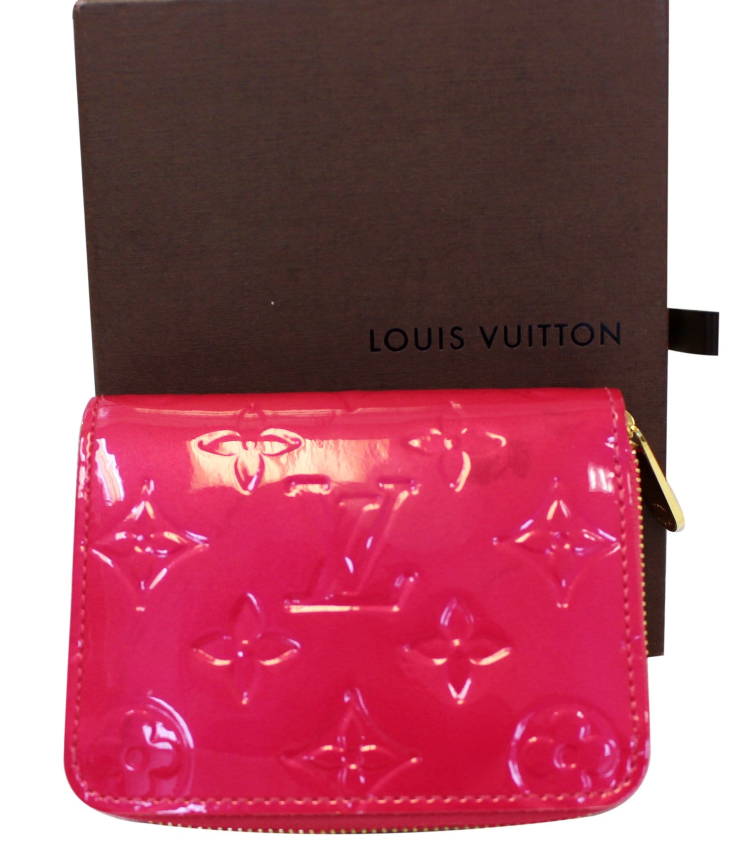 Louis Vuitton Metallic Vernis Rose Gold Zippy Wallet Long 6lz82s For Sale  at 1stDibs