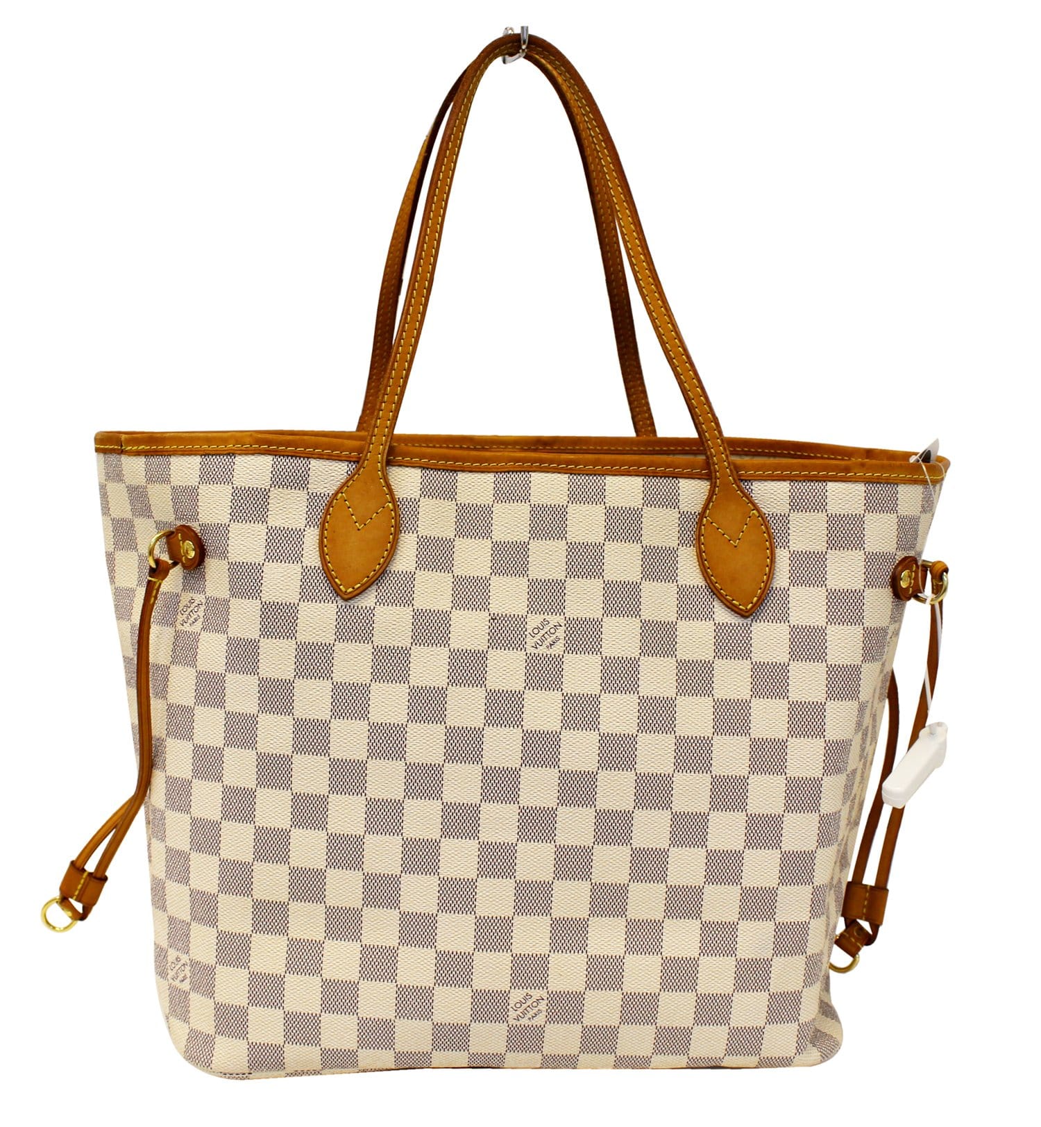 Authentic LOUIS VUITTON Neverfull MM Damier Azur Tote Bag E3557