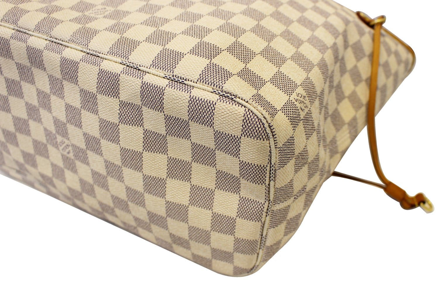 Authentic LOUIS VUITTON Neverfull MM Damier Azur Tote Bag E3557