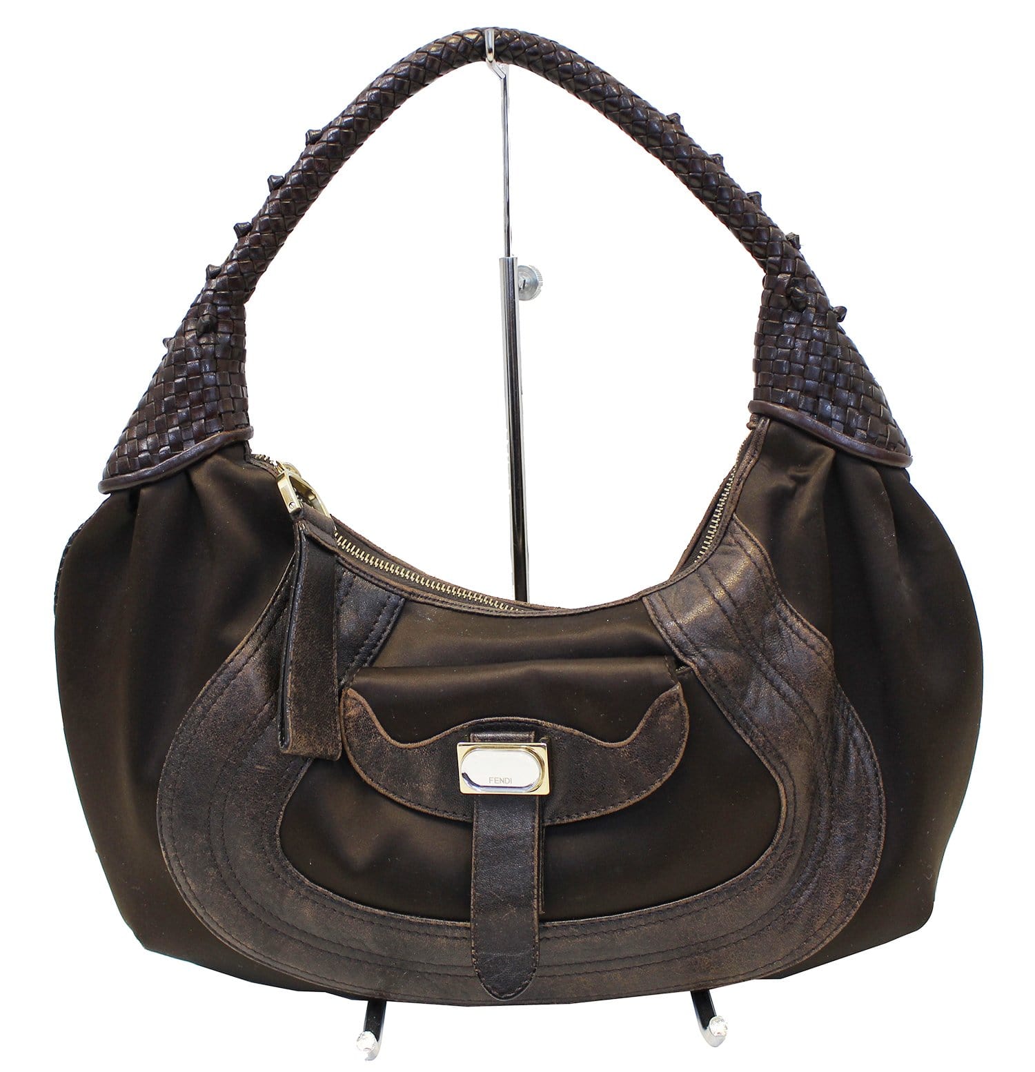 FENDI Brown Leather spy Hobo Bag - Last Call