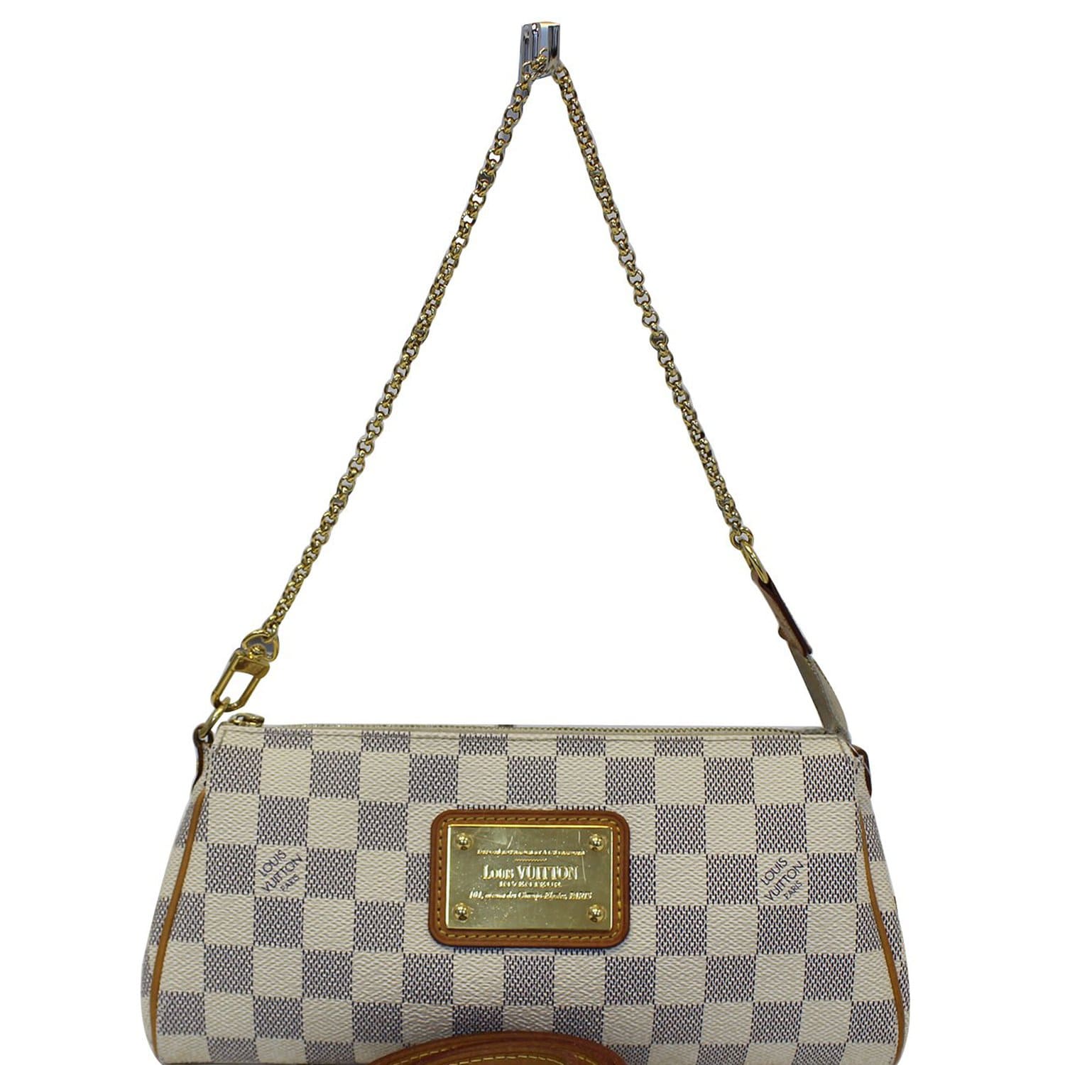 Louis Vuitton Eva Damier Azur Chain Clutch 2 Way Purse Crossbody Bag(D – AE  Deluxe LLC®
