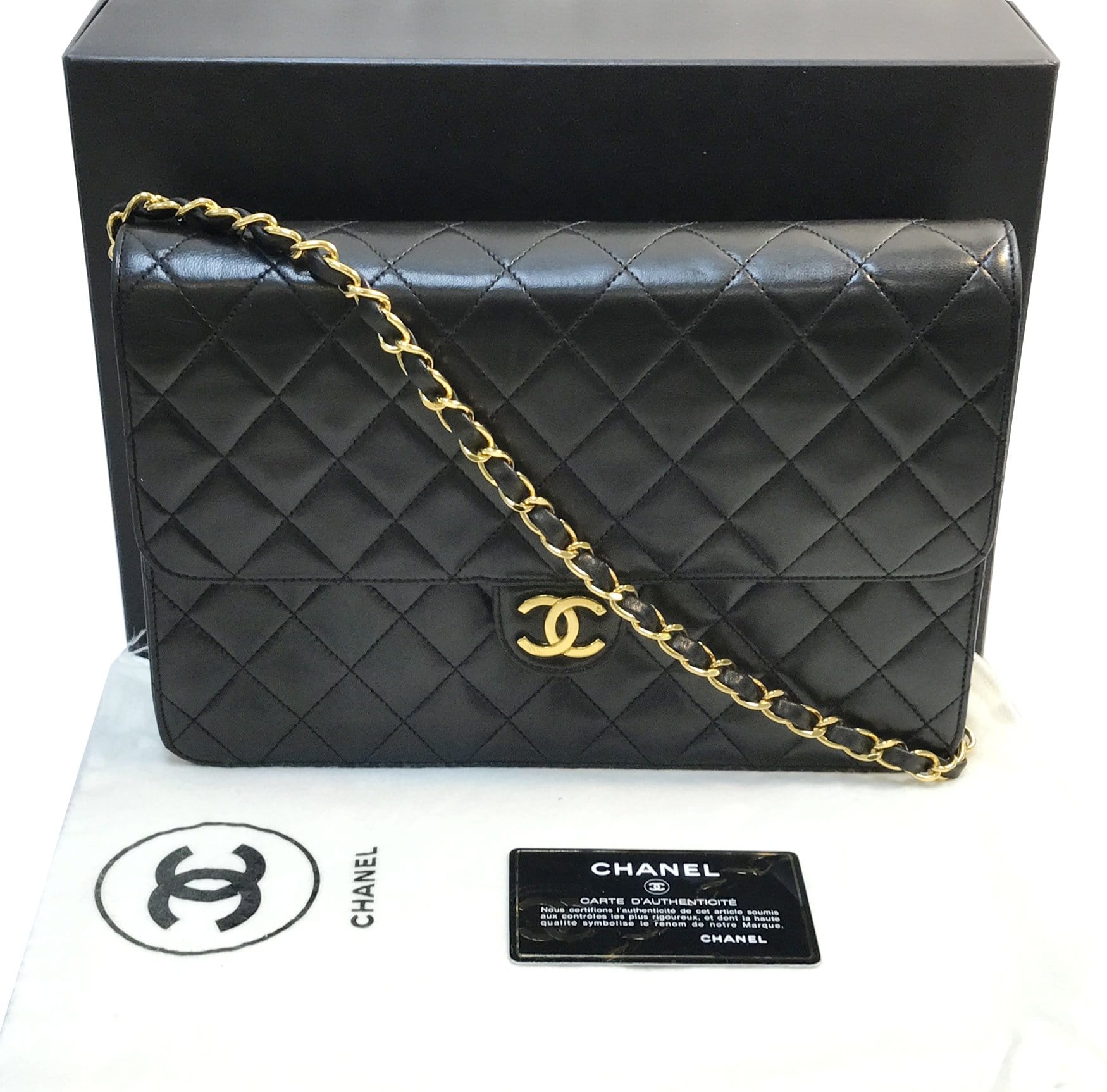 CHANEL, BLACK QUILTED WILD STITCHING LEATHER BOSTON BAG 26 WITH GOLD  HARDWARE, Luxury Handbags, 2020