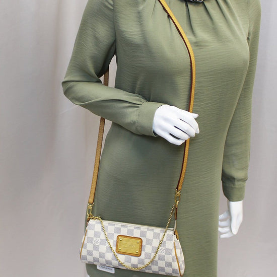 Louis Vuitton Damier Azur Eva Clutch/Crossbody Bag