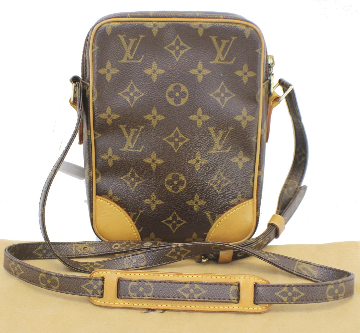 Authentic LOUIS VUITTON Monogram Canvas Danube Crossbody Bag TT1428