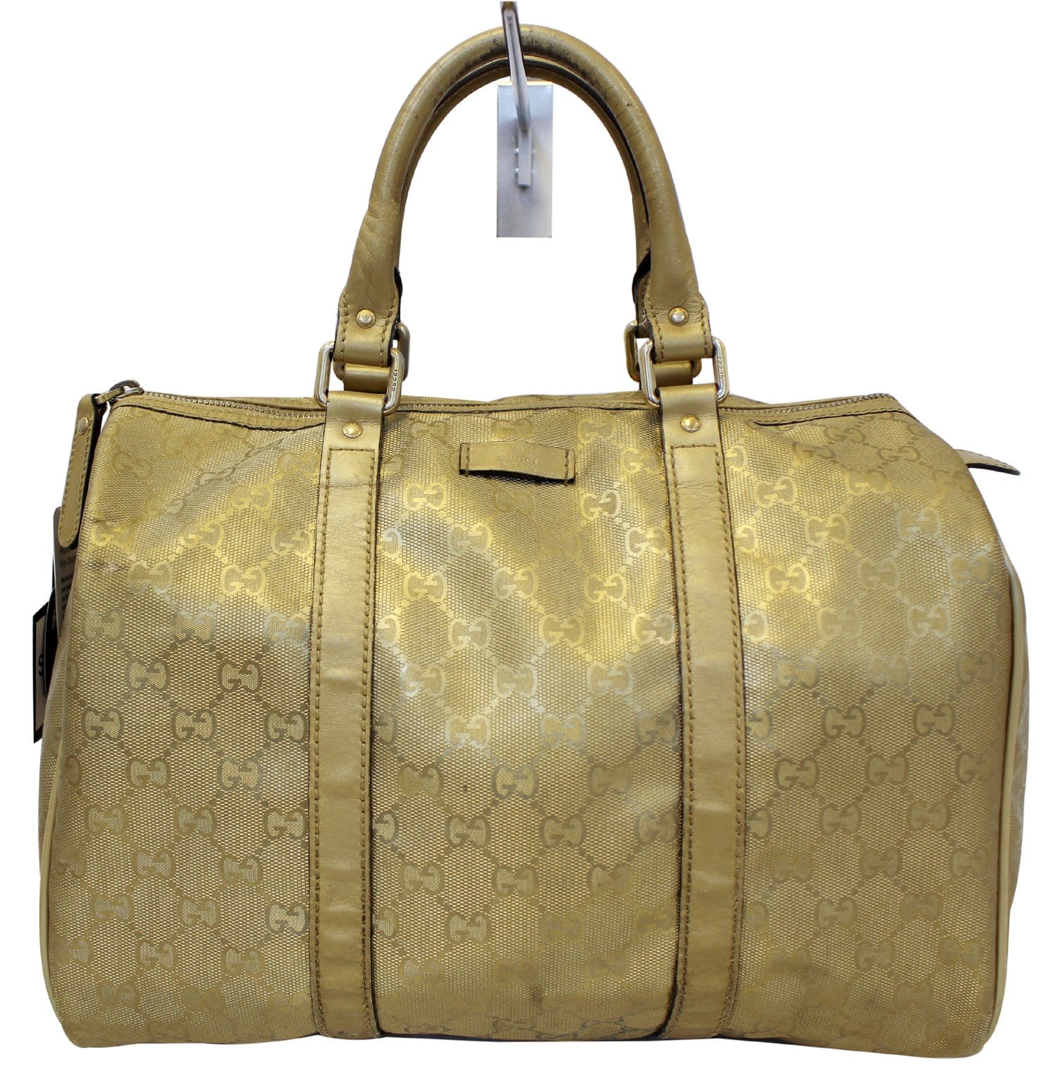 GUCCI Crystal Monogram Gold Medium Joy Boston Bag 193603