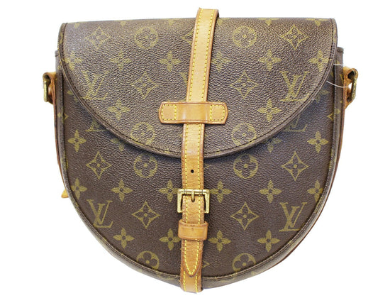 LOUIS VUITTON Chantilly GM Shoulder Bag Monogram Leather Canvas