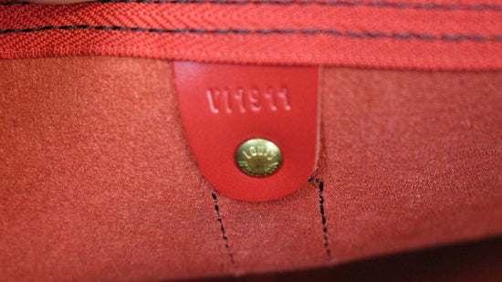 Auth Louis Vuitton Epi Keepall 45 M42977 Unisex Boston Bag Castilian Red