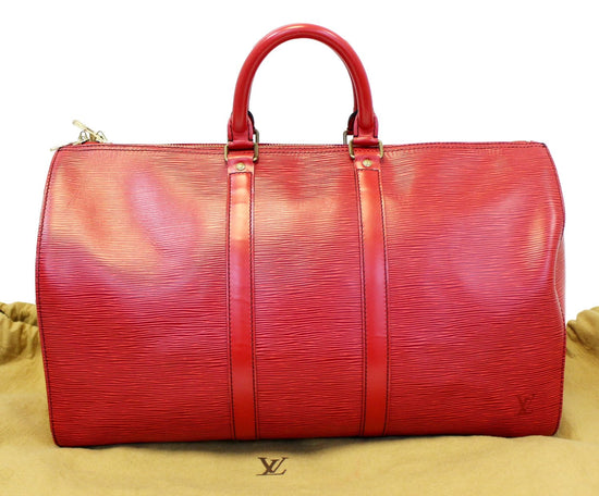 Vintage Keepall 45 bag in red epi leather