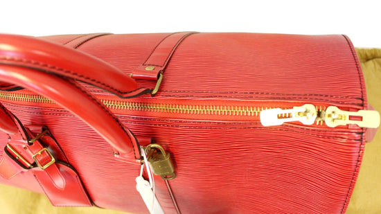 Vintage Louis Vuitton Red Epi Leather Keepall 45 Bag VI0911 030123