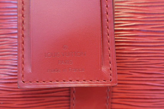 Auth Louis Vuitton Epi Keepall 45 M42977 Unisex Boston Bag Castilian Red