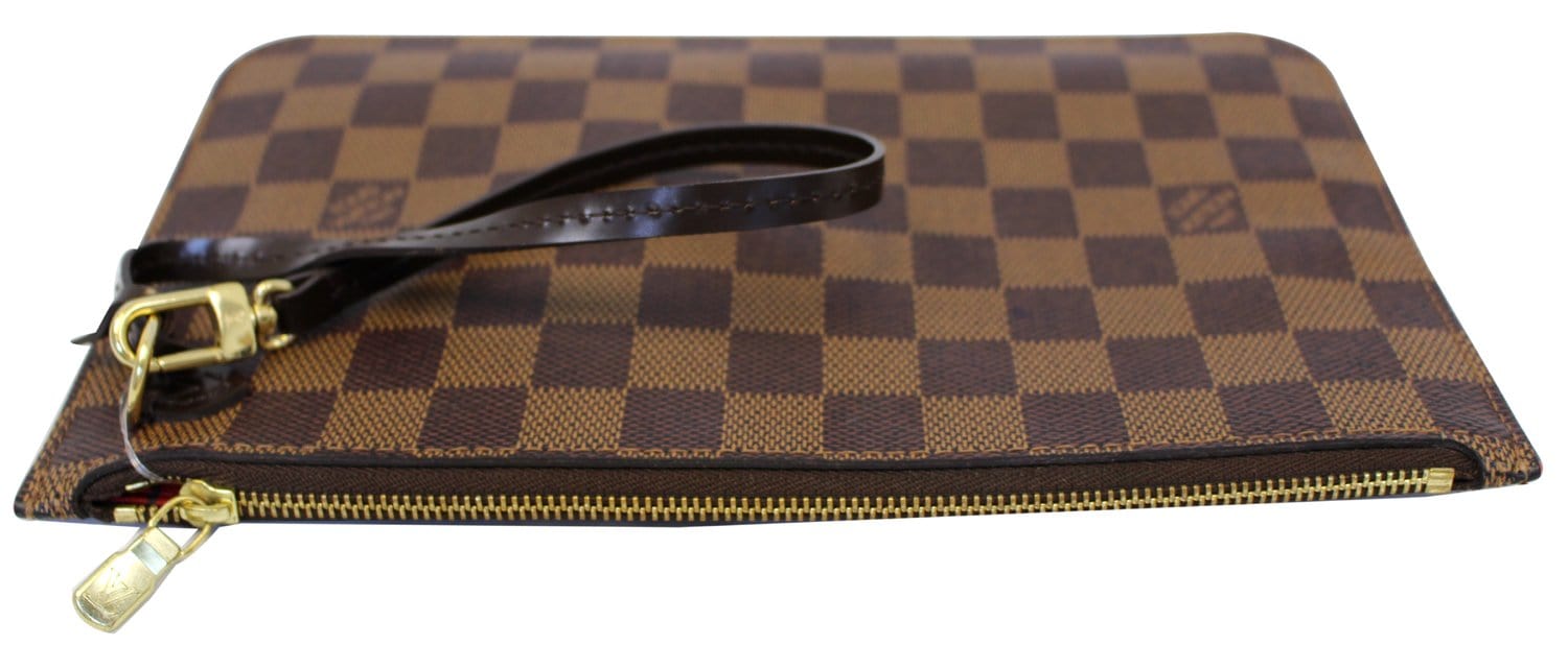 LOUIS VUITTON Damier Ebene Pochette Wristlet Pouch Neverfull MM