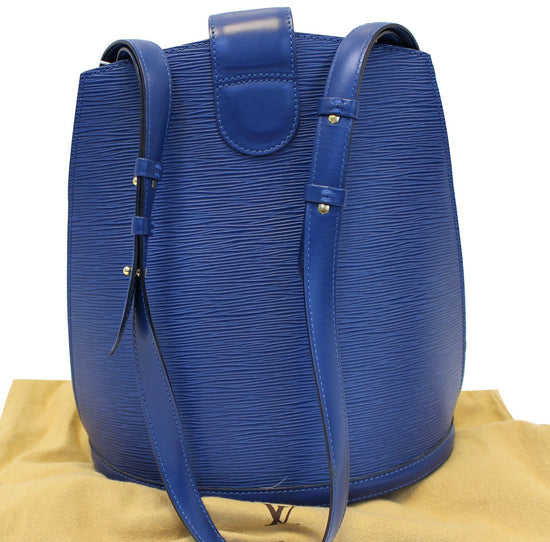 Noé leather handbag Louis Vuitton Blue in Leather - 36901121