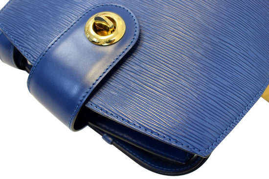 Auth LOUIS VUITTON Cluny M52255 Toledo Blue Epi VI0964 Shoulder Bag Leather