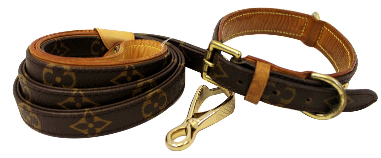 LOUIS VUITTON Monogram Collier Baxter Dog Leash MM Lead