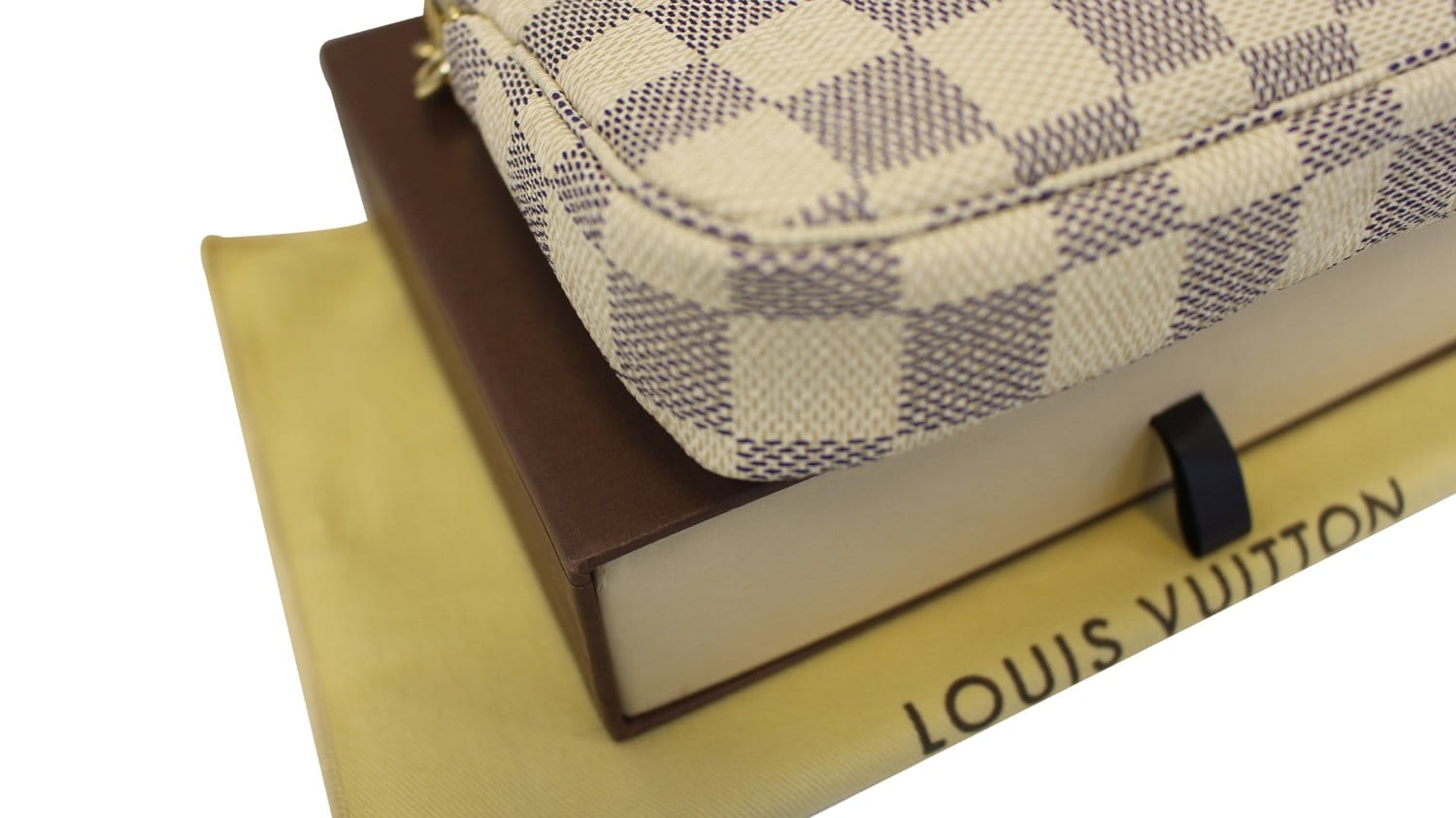 Louis Vuitton Pochette Felicie Damier Azur Rose Ballerine Lining in Canvas  with Gold-tone - US