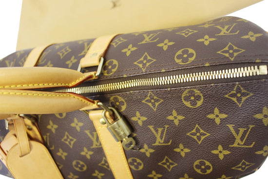 Brown Louis Vuitton Monogram Keepall Bandouliere 45 Travel Bag – Designer  Revival