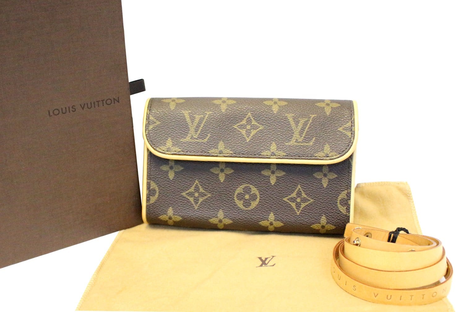 LOUIS VUITTON Monogram Canvas Pochette Florentine Bag