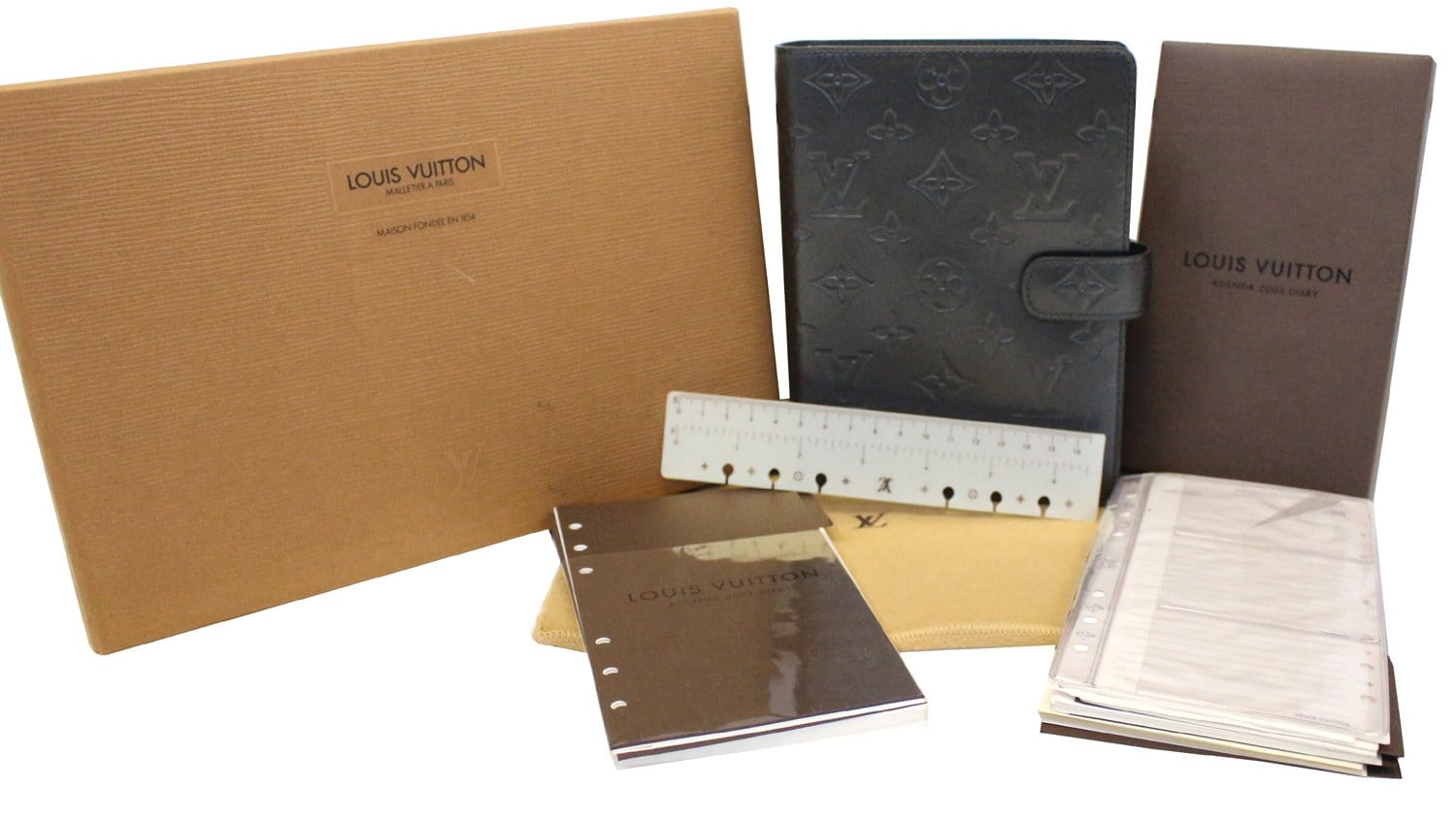 Louis Vuitton agenda and refills