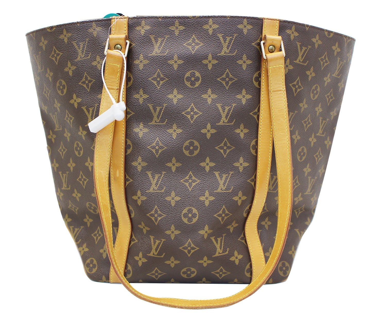 Brown and tan monogram coated canvas Louis Vuitton Blois bag with gold-tone  at 1stDibs