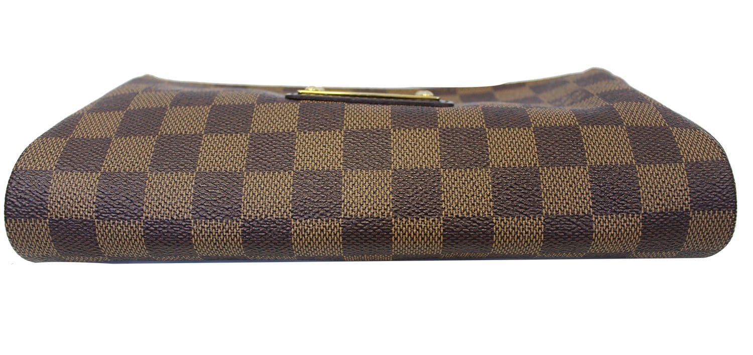 LOUIS VUITTON Damier Ebene Pochette Eva Clutch Shoulder Crossbody Bag