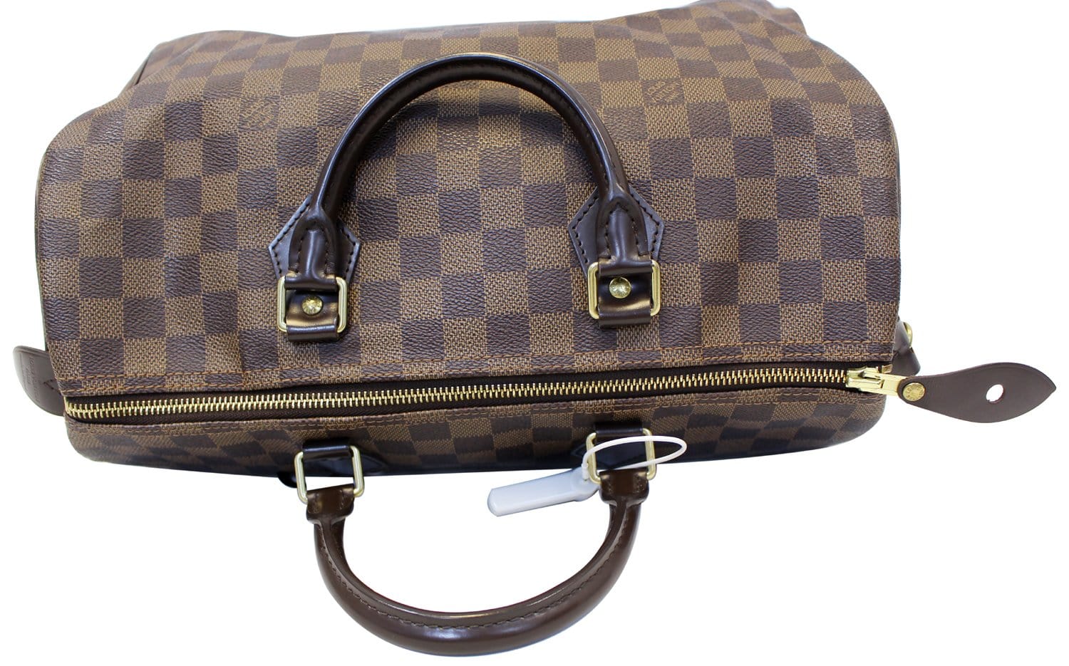 LOUIS VUITTON Speedy 35 Damier Ebene Satchel Bag Brown