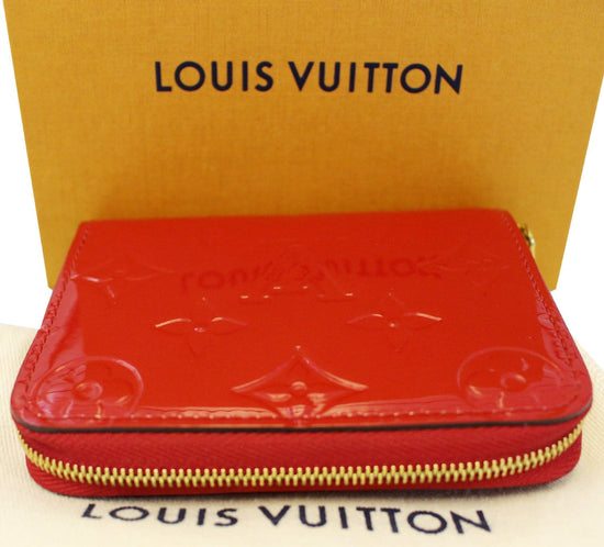 LOUIS VUITTON Cerise Monogram Vernis Zippy Compact Wallet E4087