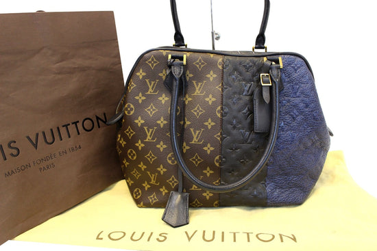 Limited Edition Louis Vuitton Burgundy Blocks Zipped Tote Bag at